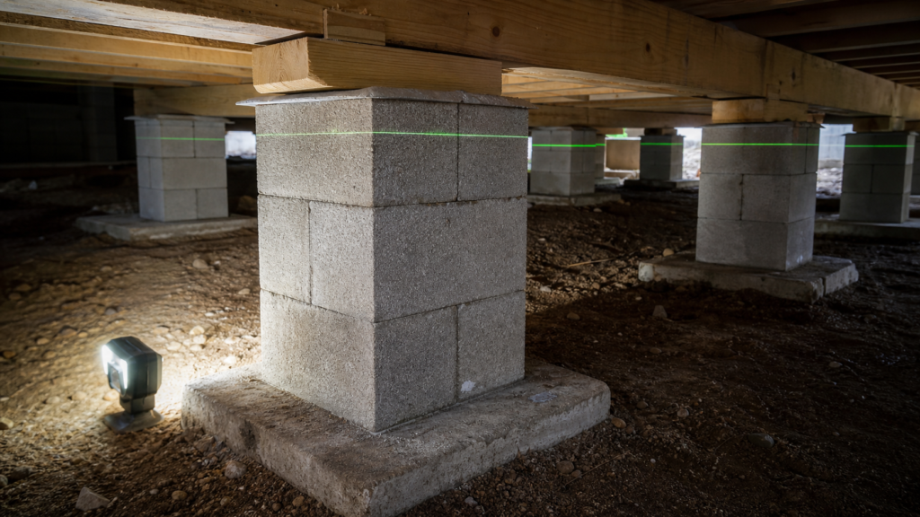 Block and base foundation support inspection in Apopka